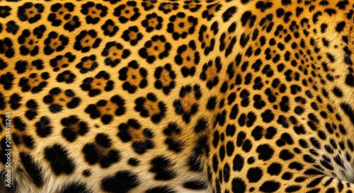Vibrant leopard animal print pattern with golden and black spots