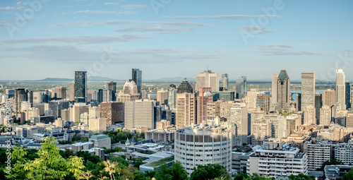 Montreal Canada Skyline with Downtown High Rise Buildings and Urban Density