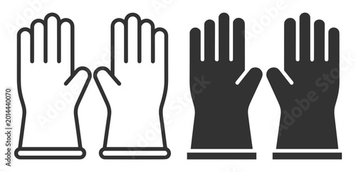 Photos pair of rubber gloves vector illustration on transparent background