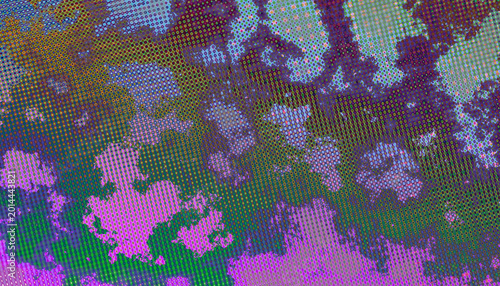 Foto Vibrant colored dark teal purple pink risograph print texture background with text place