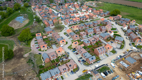 Quadro su tela Aerial View of Residential Neighborhood at Barratt Homes in Boroughbridge, UK