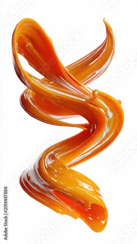 Abstract Orange Liquid Spiral