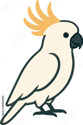 Cute cockatoo side view