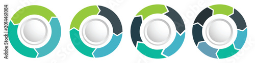 Фотография Circle arrows modern diagram infographic set