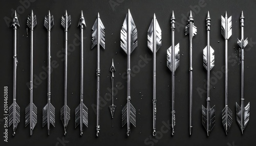 Collection of Medieval Arrows - A Glimpse into Archery History.