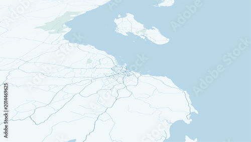 Fotografi Modern minimalist vector map of Dar es Salaam, Tanzania