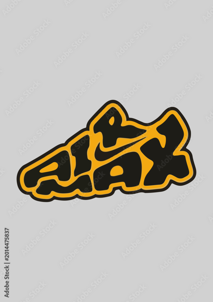 Naklejka premium Stylized BMX Graffiti Logo Sticker Design