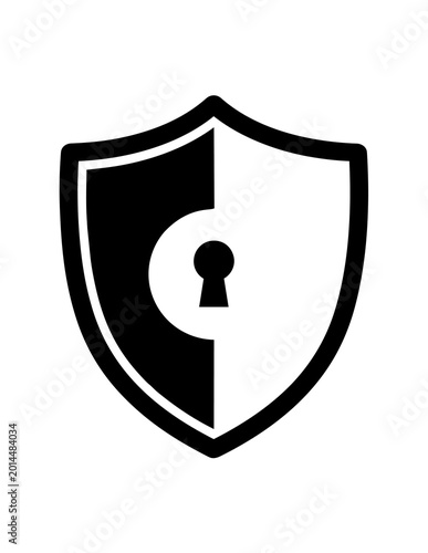 Foto Shield with keyhole icon symbol.
