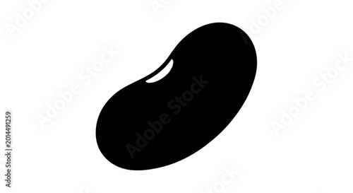 Billede på lærred Black kidney bean closeup view.
