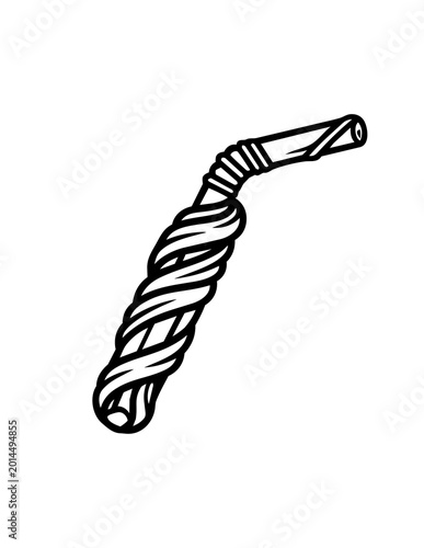 Cuadro en lienzo Twisted metal wire cable end.