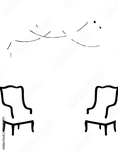 Fotografie Two chairs in minimalist design.