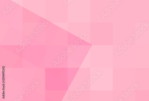 Pink Gradient Background. Abstract Soft Pinky Geometric Backdrop with Transparent Polygon Layers and Pastel Square Pattern, Modern Feminine Minimal Texture for Creative Digital Design