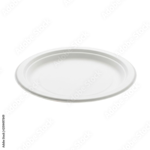 White paper plate isolated on transparent background high quality professional detailed modern