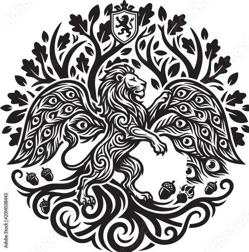 Vintage seamless floral pattern with black ornate baroque swirls and leaf elements in an abstract vector illustration style for a decorative wallpaper background