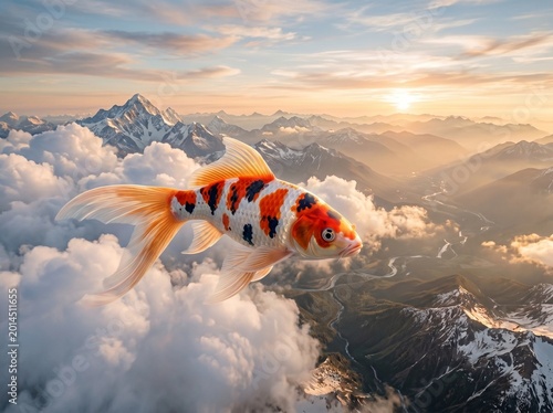 koi fish in the water