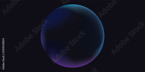 3D gradient spheres and abstract bubbles on black background. Futuristic flowing shapes blend neon colors from blue and green to purple with soft light effects. Dynamic fluid modern circular forms.