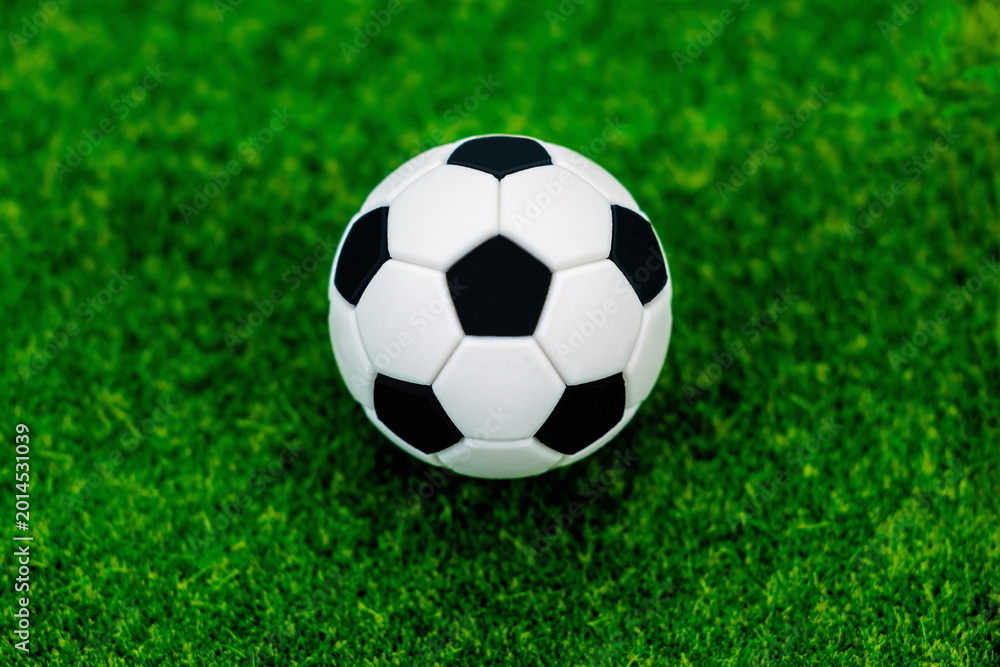 Fototapeta premium Pallone da calcio su campo erboso