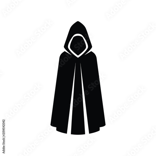 Photos Black Hooded Cape Silhouette Fashion.