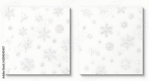Seamless Snowflakes Falling Winter Holiday Background Pattern.