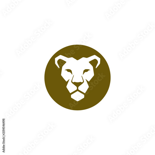Minimalist Lioness Head Vector Logo Design