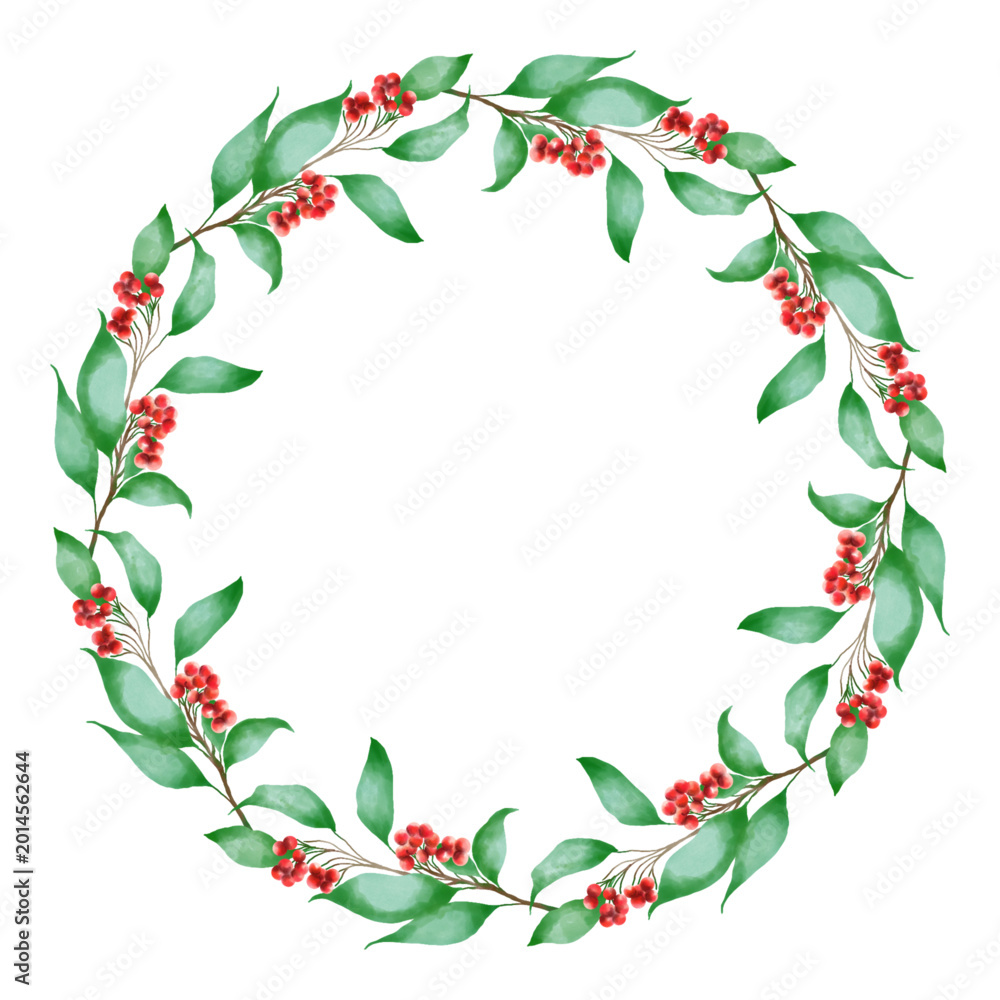 Fototapeta premium round frame with flowers