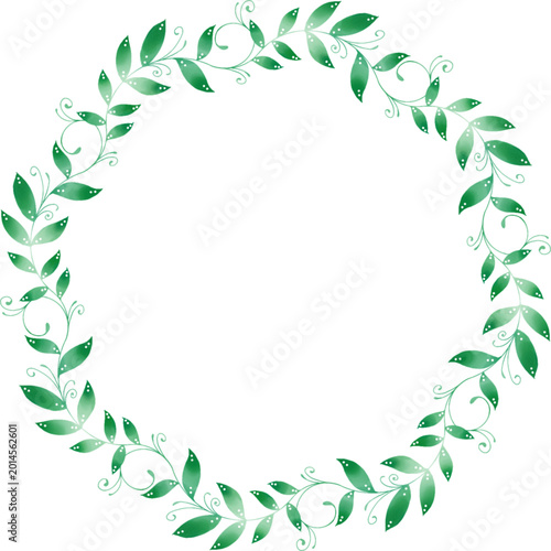 round frame with flowers