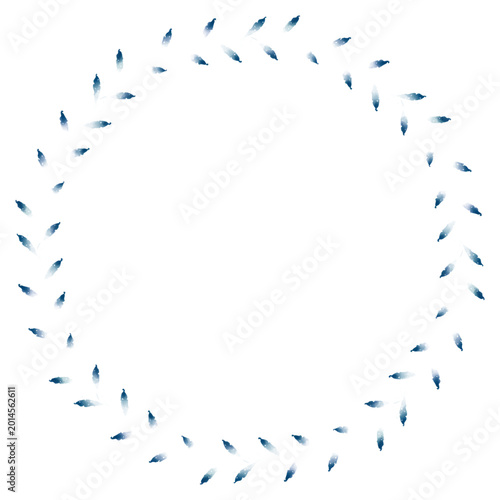 round frame with flowers