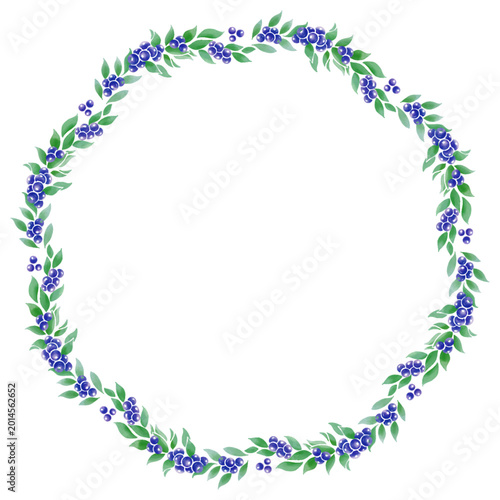 round frame with flowers