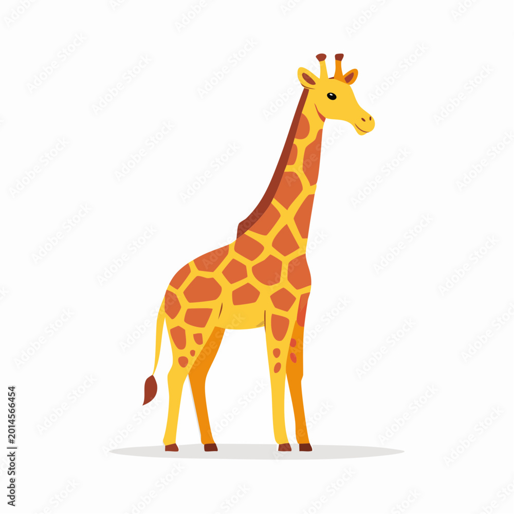 Obraz premium Stylized illustration of a giraffe