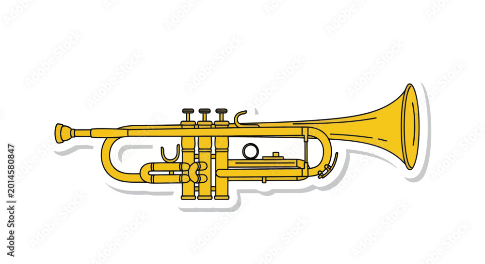 Fototapeta premium Golden Trumpet Illustration