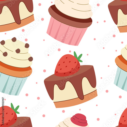 Dessert Seamless Pattern