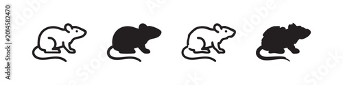 Fotografija Mouse icon, rodent, animal, pest, outline and solid styles