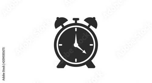 Tableau sur toile Alarm clock icon symbolizes time management, urgent deadlines, and the importance of punctuality in professional environments