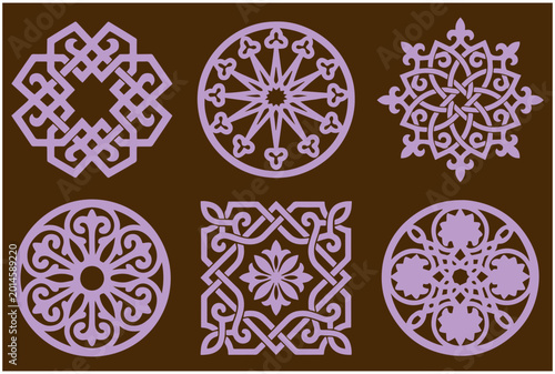 Tableau sur toile element vector ornament set illustration