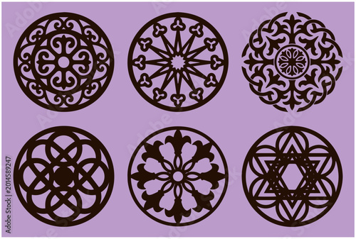 Fényképezés element vector ornament set illustration