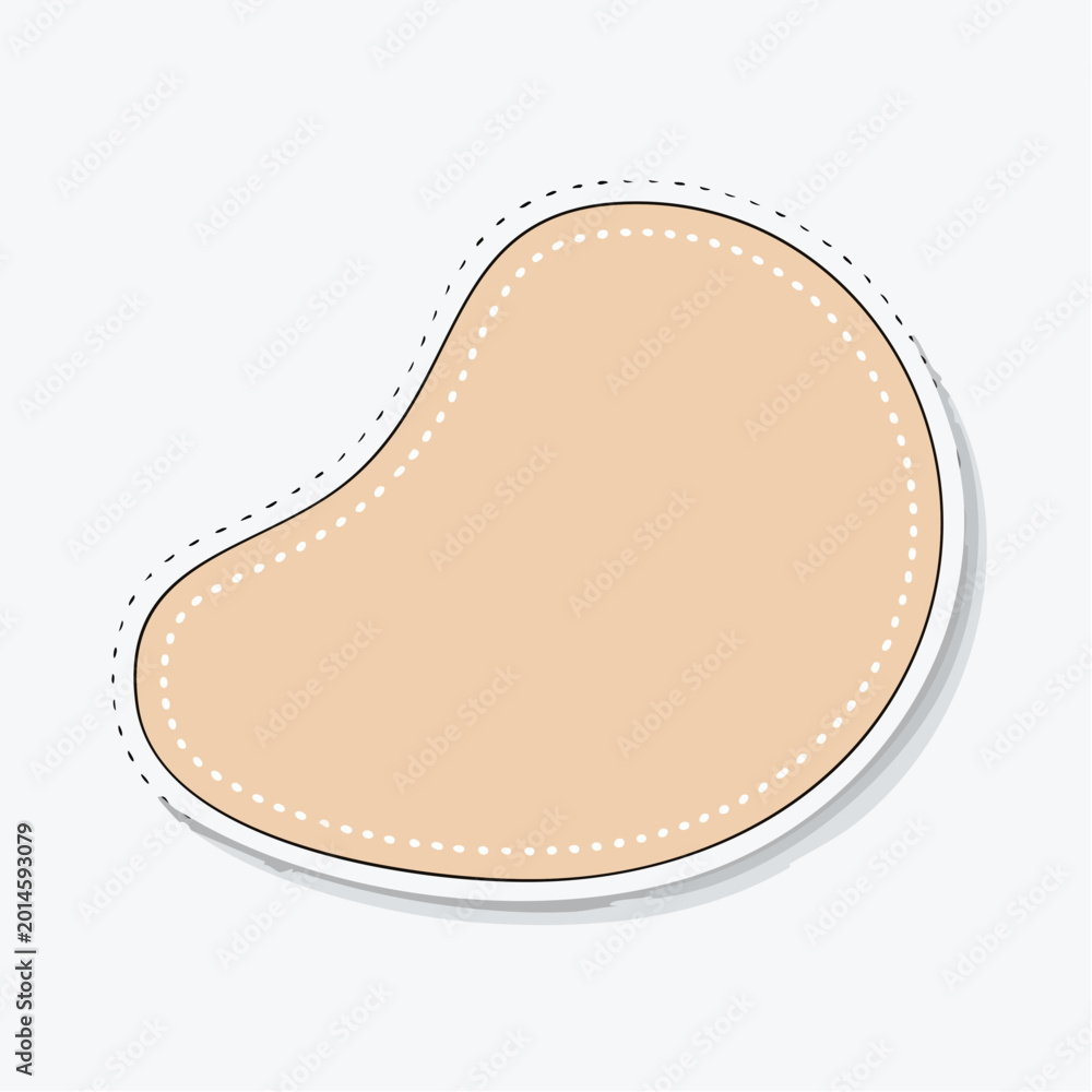 Fototapeta premium Abstract Speech Bubble Shape with Dotted Outline