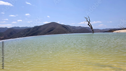 Tableau sur toile Hierve el Agua in Oaxaca, Mexico are petrified waterfalls, formed by calcium car