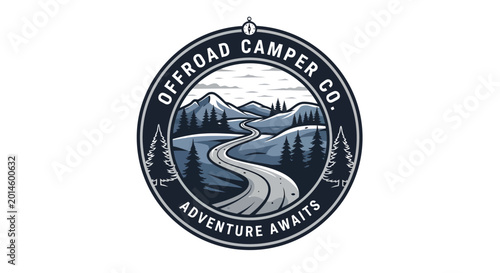 Offroad Camper Co Adventure Awaits Emblem.