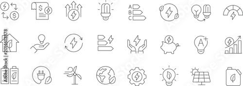 Photos Energy efficiency icon set