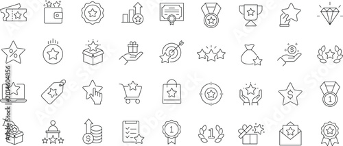 Vászonkép Benefit icon set