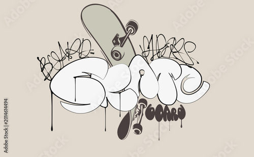 t- shirt graphics, Skate board typography, skateboard urban graffiti typography, skate graffiti art, graffiti slogan element, hand-drawn rider slogan, street art tees.eps