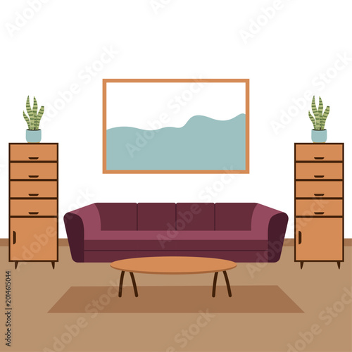House Interior Design Illustration