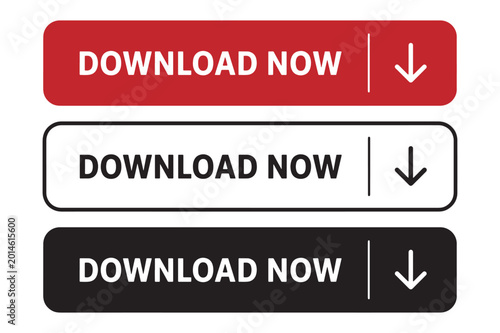 Download Button UI Outline and Filled Minimal Vector Icon