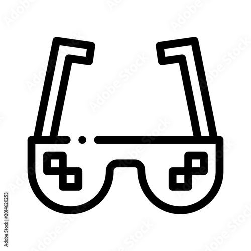 Foto 90s sunglasses line icon