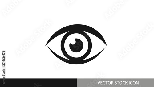 Photos Stylized black and white graphic eye icon