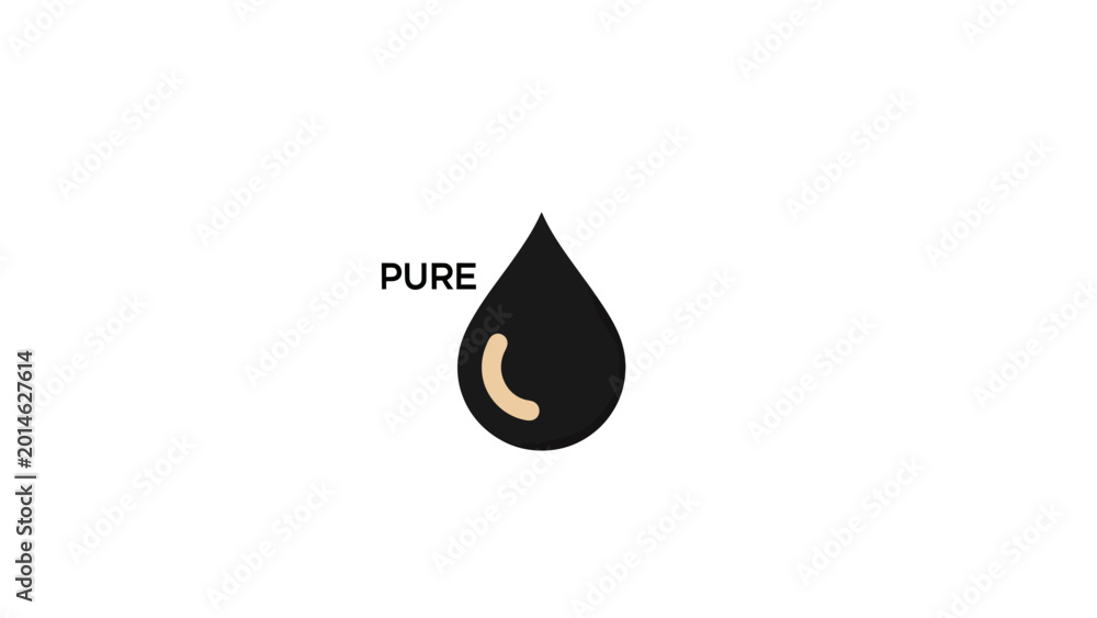 Fototapeta premium Stylized droplet labeled 