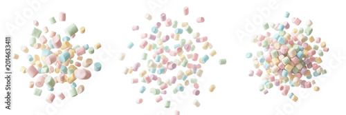 Cuadro en lienzo Scatter pile of colorful candy pills sweets isolated element transparent