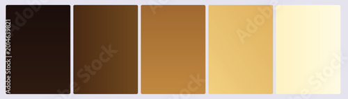 Bild auf Leinwand Set of five nature desert gradient cards in dark umber clay sienna caramel golde