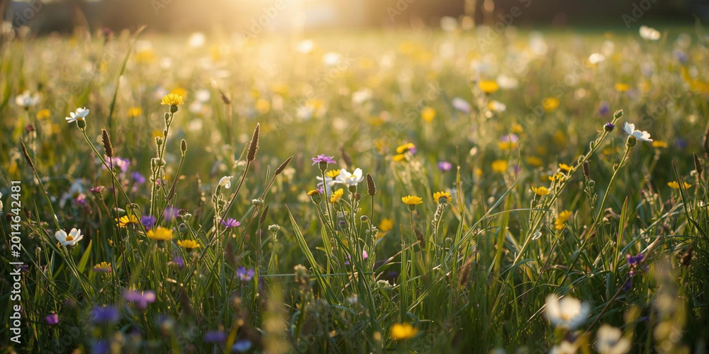 Obraz premium Wildflower Meadow in Morning Light