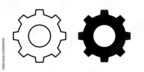 Quadro su tela Settings icon in outline and solid style